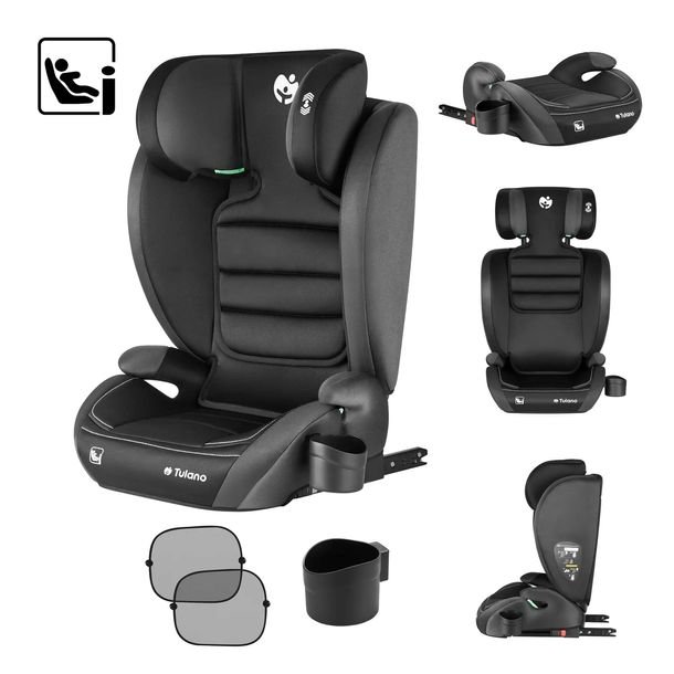 Fotelik samochodowy PODSTAWKA Joy 25 Black-Grey I-SIZE 100-150cm ISOFIX