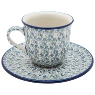 Filiżanki - FILIŻANKA do herbaty kawy 180 ml ze spodkiem - Ceramika Artystyczna Bolesławiec - miniaturka - grafika 1