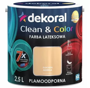 Dekoral Satynowa farba lateksowa Clean & Color z$96ocista morela 2 5 l - Farby wewnętrzne - miniaturka - grafika 2