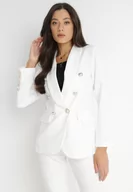 Marynarki i żakiety damskie - Biała Marynarka Hyrmatea - miniaturka - grafika 1