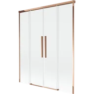 Parawany nawannowe - Mexen Rox parawan nawannowy 2-skrzydłowy rozsuwany 140 x 150 cm, transparent, różowe złoto - 8C9-140-002-60-00 - miniaturka - grafika 1