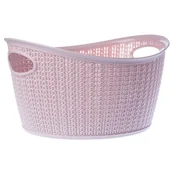 Pojemniki biurowe - Koszyk prostokątny owalny Malm 9L, różowy - miniaturka - grafika 1