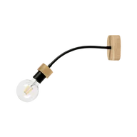 Lampy sufitowe - Britop Elastyczna LAMPA sufitowa ALLUMER FLEX 5414174 regulowana OPRAWA metalowa czarna drewno - miniaturka - grafika 1