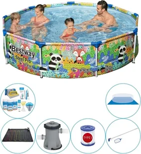 Bestway Steel Pro 274x66 cm Animals Round - Zestaw basenowy - Baseny ogrodowe - miniaturka - grafika 1