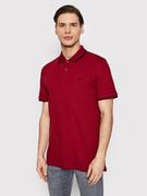 Koszulki męskie - Selected Homme Polo Aze 16082841 Czerwony Regular Fit - miniaturka - grafika 1