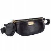 Nerki - Gracio DAMSKA Nerka Saszetka Czarna na RAMIE Skora Ekologiczna Pojemna DUZA - miniaturka - grafika 1