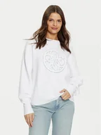 Bluzy damskie - Guess Bluza W5RR40 Z26I2 Biały Regular Fit - miniaturka - grafika 1