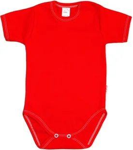 Body KRÓTKI rękaw CZERWONY r 74 KLEKLE - Body dla niemowląt - miniaturka - grafika 1