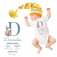 Body dla niemowląt - BODY NIEMOWLĘCE Dziecięce Białe Na Prezent METRYCZKA TWOJE IMIĘ Wzory - 74 - miniaturka - grafika 1