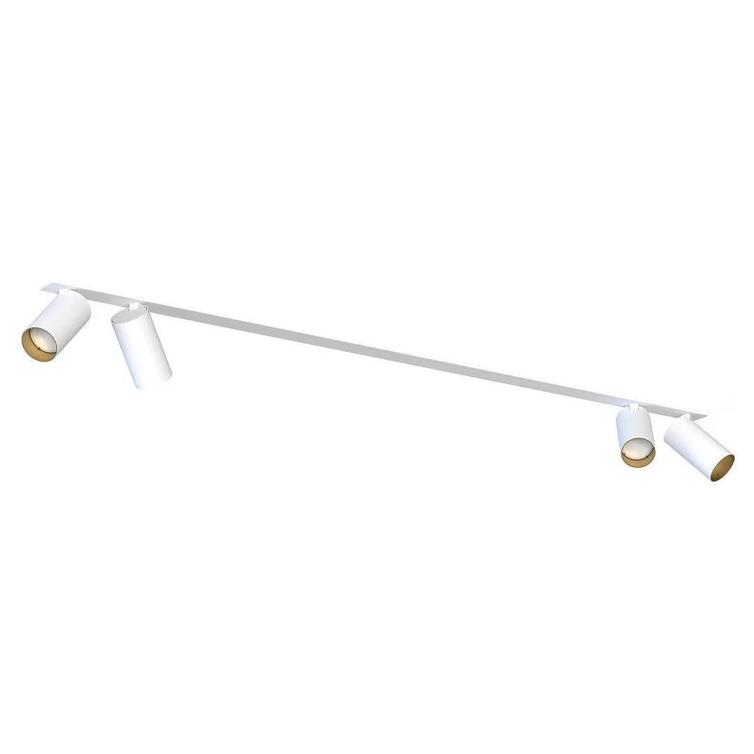 Nowodvorski Lampa 4 punktowa podtynkowa MONO SURFACE IV szer. 118cm GU10 biały złoty 7686