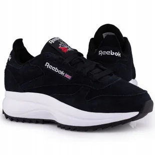 Buty sportowe Reebok Classic Leather Sp Extra Black White HQ7188 Skóra - Buty sportowe damskie - miniaturka - grafika 1