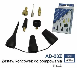 Adler Zestaw Końcówek Do Pompowania 8 sztuk AD-28Z 0205.2 0205.2 - Narzędzia samochodowe - miniaturka - grafika 1