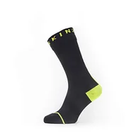 Koszulki i topy damskie - Mid SealSkinz SealSkinz Unisex Waterproof All Weather Length Sock With Hydrostop Sock czarny czarny / neonowy żółty XL 11100063007140-071-XL - miniaturka - grafika 1