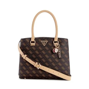 GUESS Damska torba Noelle Girlfriend tornister, górny uchwyt, Brązowy, One Size, Western - Torebki damskie - miniaturka - grafika 1