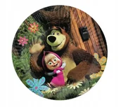 Dekoracje i nakrycia stołu na imprezę - Talerzyki Papierowe MASZA I NIEDŹWIEDŹ - śr. 23cm - 10szt - miniaturka - grafika 1