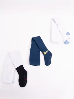 Rajstopy dziecięce - Rajstopy chłopięce bawełniane we wzory z ABS 3PAK - grafika 1