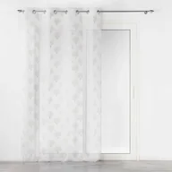 Firany - FIRANA GOTOWA NA PRZELOTKACH DO SALONU ZŁOTY WZÓR FIRANKA WOAL 140x240 - miniaturka - grafika 1