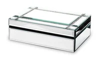 Pudełka i szkatułki - Szkatułka prostokątna srebrna 8x24,5x16,5 cm - miniaturka - grafika 1