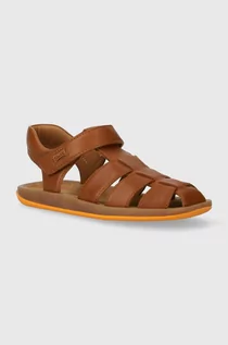 Buty dla dziewczynek - Camper sandały skórzane dziecięce kolor brązowy - grafika 1