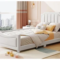 Łóżka dla dzieci i młodzieży - Pojedyncze łóżko dziecięce 90x200cm - aksamitna sofa rozkładana - Beżowy - miniaturka - grafika 1