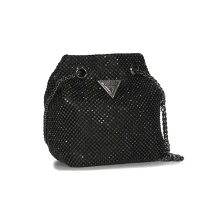 Guess Torba damska wieczorowa mała Lua Mini Black czarna z cyrkoniami - Torebki damskie - miniaturka - grafika 1