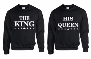 ZESTAW DWÓCH BLUZ DLA PAR THE KING i HIS QUEEN - Walentynki - miniaturka - grafika 1