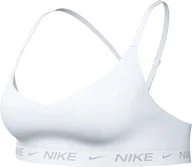 Biustonosze - Nike Damski biustonosz sportowy Dri-Fit Indy Light Support Bra, White/Stone Mauve, FD1062-100, M - miniaturka - grafika 1