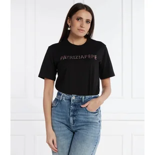 Patrizia Pepe T-shirt Regular Fit - Koszulki i topy damskie - miniaturka - grafika 1