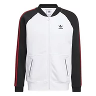 Kurtki męskie - adidas Męska kurtka SST Fleece Tt, biało-czarna, XS - miniaturka - grafika 1
