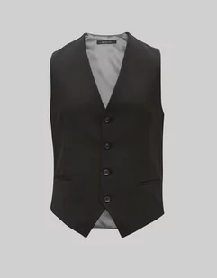 kamizelka elegancka galatro slim fit czarny - Kamizelki męskie - miniaturka - grafika 1