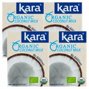 Produkty wegańskie i wegetariańskie - Kara Mleczko kokosowe 16-18% Zestaw 4 x 200 ml Bio - miniaturka - grafika 1