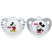 Smoczki do butelek - NUK 736205 Smoczek 6-18m DISNEY MYSZKA MIKI silikon 2szt pudełko LNC+10% - miniaturka - grafika 1