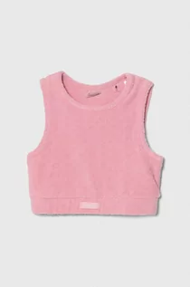 Koszulki dla dziewczynek - Guess top dziecięcy kolor różowy - grafika 1