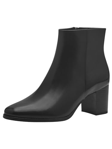 Marco Tozzi Damskie botki Zip+Slip 2-25007-43 modne kozaki, czarne, 40 EU, czarny, 40 EU