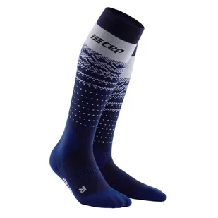 Skarpety narciarskie damskie CEP Ski Thermo Merino kompresyjne wysokie - Skarpety termoaktywne - miniaturka - grafika 1