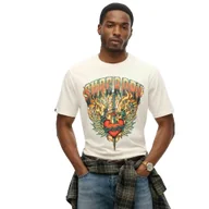Koszulki męskie - Superdry Biker Rock Graphic Luźny T-shirt - miniaturka - grafika 1