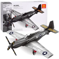 Zabawy w naśladowanie dorosłych - Klocki techniczne samolot bojowy  P-51 Fighter 258 ele ZA4624 - miniaturka - grafika 1