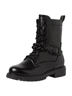 Botki damskie - Jana Damskie Softline 8-25268-41 wygodne buty do wielu zastosowań, modne buty sznurowane z łańcuszkiem, buty na co dzień, botki, czarny, 37 EU Weit - miniaturka - grafika 1