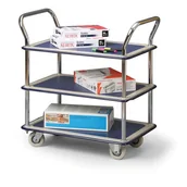 Wózki magazynowe - B2B Partner Wózek półkowy, 3 półki, 120 kg TD3/120 - miniaturka - grafika 1