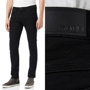 Wrangler Slim Black Rinse Dżins Czarne Dopasowane Spodnie Jeansowe W32 L34 - Spodnie męskie Wrangler Slim Black Rinse Dżins Czarne Dopasowane Spodnie Jeansowe W32 L34 - Spodnie męskie - miniaturka - grafika 1