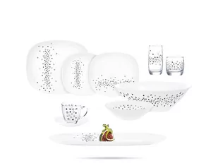 Serwis Obiadowy Pointilles White 50El 6Os Luminarc - Serwisy obiadowe - miniaturka - grafika 1