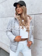 Kurtki damskie - Dwustronna puchowa kurtka damska VICTORIA SNUG szara Dstreet TY3696-M - miniaturka - grafika 1