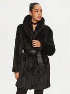 Płaszcze damskie - Gaudi Futro 421FD39005 Czarny Regular Fit - miniaturka - grafika 1