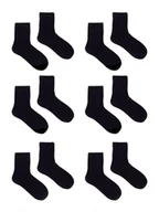 Skarpetki damskie - Skarpety chłopięce gładkie czarne 6PAK 27-30 - miniaturka - grafika 1