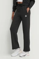 Spodnie damskie - Puma spodnie dresowe T7 High Waist Pant kolor czarny gładkie 624212 - miniaturka - grafika 1