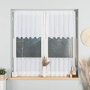 Zazdrostka Haftowana Panelowa Na Batyście, Wysokość 60Cm, Kolor 001 Biały 044224/420/001/000060/1 - Firany - miniaturka - grafika 1