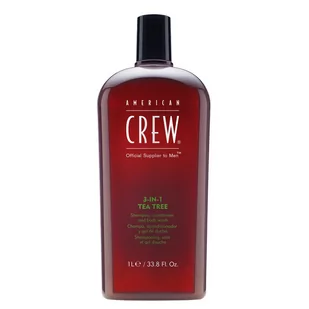 American Crew Tea Tree 3w1 szampon + odżywka + żel do kąpieli 1000ml - Szampony do włosów - miniaturka - grafika 1
