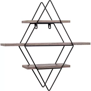 METALOWA PÓŁKA REGAŁ KARO WISZĄCY ŚCIENNY LOFT - Półki do salonu - miniaturka - grafika 1