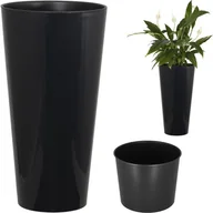 Donice - Prosperplast TUBUS SLIM SHINE Doniczka 2/3,3l, połysk grafit DTUS150S - miniaturka - grafika 1