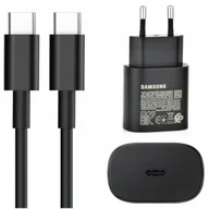 Ładowarki do telefonów - Szybka Ładowarka Sieciowa Samsung 25W Do Galaxy Fast Charge + Kabel USB-C one size - miniaturka - grafika 1